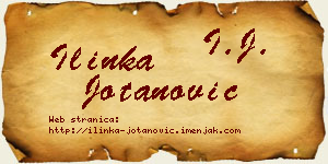 Ilinka Jotanović vizit kartica